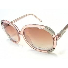 CHLOE 2119 CL2119 Transparent Pink C12 Sunglasses Gradient Brown Lens Size: 135