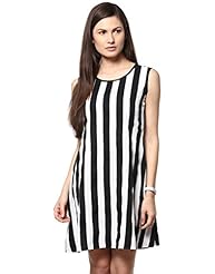 Vertical Stripe Summer Fit-and-Flare  Dress