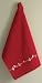 Bird & Branch Embroidered Waffleweave Dishtowel - Red