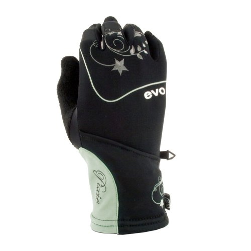 Evo Pixie Womens Winter Gloves - Black/Wintergreen Large