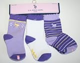 U.S. Polo Assn. Girls 3 Pack Socks Size: 2-4T