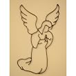 Praying Angel Iron Shadow Decorative Wall Art