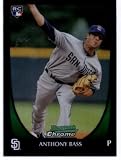 2011 Bowman CHROME Draft Baseball Card # 4 Anthony Bass RC - San Diego Padres (RC - Rookie Card) MLB Trading Card in Screwdown Case!
