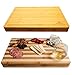 Reversible Cutting Board for Kitchen - a combo of EXTRA THICK multipurpose large chopping board (18.9 x 12.2 x 2.2) ; this butcher block makes great house warming presents and kitchen accessories