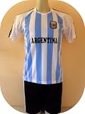 ARGENTINA SOCCER JERSEY KIDS SETS: SIZES: 4-6-8-10-12 & 14 PIECE PRICED