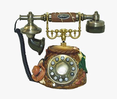 FISHING CREEL basket FISH lodge TELEPHONE novelty NEW