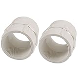 uxcell パイプコネクタ　チューブ継手　エルボーコネクタ継手　PVC　ストレート　２個入り　ホワイト