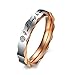 Men,Women's Stainless Steel Ring Band CZ Black Silver Gold Valentine Wedding Engagement Promise
