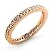 ISADY - Line - Bague femme - alliance tour complet - Plaqué or 585/1000 jaune rose - Oxyde de zirco