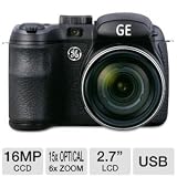 General Imaging Power PRO X550-BK Digital Camera with 16MP - 15X Optical Zoom - 2.7-Inch LCD and 27mm Wide Angle Lens (Black)