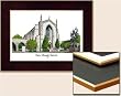 Boston University Collegiate Laminated Collegiate 18x14 Lithograph
