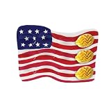 Red, White & Blue Patriotic Flags Flying Deviled Egg Plate