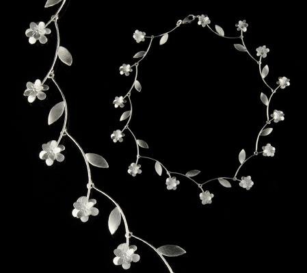 Silver Women's Unique Necklace. UN SLK-88