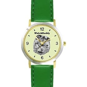 Chow Chow (SC) Dog - WATCHBUDDY® DESIGNER DELUXE TWO-TONE THEME WATCH - Arabic Numbers-EMERALD ISLE... by WatchBuddy