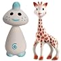 Vullie Sophie Giraffe and Chan Blue - Natural Rubber and Food Paint Details Set of 2