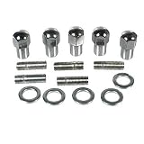 CHROME STUD & NUT KIT, 12mm, FOR 5 LUG EMPI STYLE WHEELS 