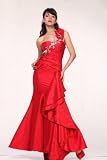 #20116 Taffeta One Shoulder Mermaid Homecoming Pageant Dress