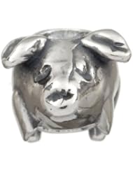 925 Sterling Silver Pig Bead, For Chamilia, Pandora, Biagi, Personality, Reflections And More Charm Bracelets