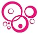 Hot Pink Wall Vinyl Sticker Decal Circles, Bubbles, Dots 25+ Pc