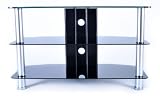 Duronic TVS46A3 Contemporary Design Black Plasma/LCD/LED/3D Glass TV Stand - Upto 50-inch