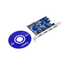 SuperSpeed 4 Ports USB 3.0 PCI Express Card with 15pin SATA Power Connector