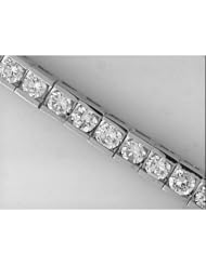 14K White Gold Diamond Channel Bracelet