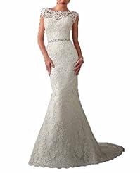 Plus Size Mermaid Lace Wedding Dress 