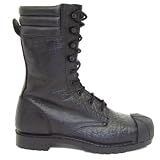Mens Black Leather Safety Steel Toe Cap Work Boots