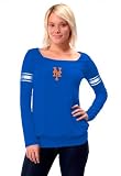New York Mets Women's Long Sleeve Armband Jersey Top - by Alyssa Milano