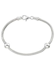 Zable Snake W Smart Charms, 6.5" Bracelets Sterling Silver Charm