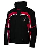  : Spyder Boy's Rival Jacket, Black/Red/White, 12