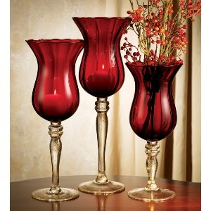 SET OF 3 TOULUSSE HURRICANE GLASSES