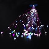 Flexible Fiber Optic Sparkle LED Lights Extensions Hair Rave Wedding Party Clip Clamp In Barrette