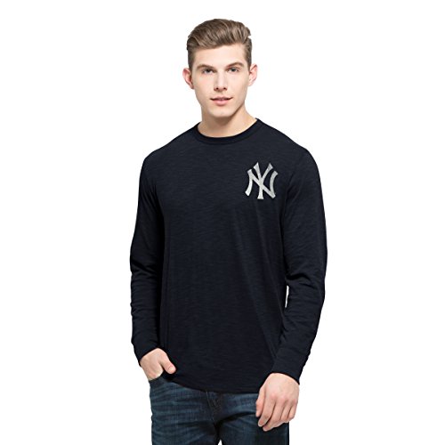 MLB New York Yankees Men's '47 Stadium Long Sleeve Scrum Tee, Large, Fall Navy