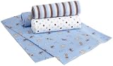 Carters Wrap Me Up Receiving Blanket, 4 Pack, Blue/Dots