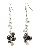 Earrings - Swarovski (tm) Pearl Cluster ~ Black Diamond
