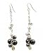 Earrings - Swarovski (tm) Pearl Cluster ~ Black Diamond