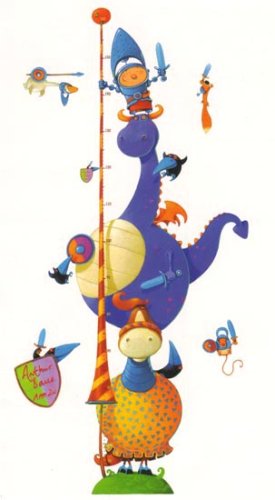 Djeco Wand-Sticker Messlatte Ritter