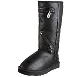 Australia Luxe Collective Womens Biker Short Sheepskin Boot With Zipper Detail