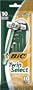 BIC Twin Select Twin Blade Disposable Shaver, Men, 10-Count (Pack of 12)
