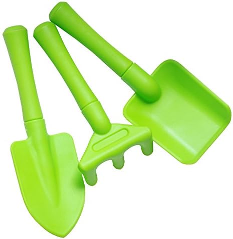 Green Burgeon Baby Toys Kids Garden Tool Set 3 Pieces For Small Helpers (Green)