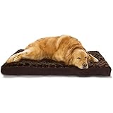 Furhaven Pet NAP Pet Bed Ultra Plush Deluxe Egg-Crate Orthopedic Mat Dog Bed, Jumbo, Chocolate