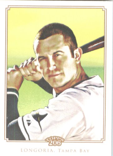 2010 Topps T-206 Baseball Card # 96 Evan Longoria - Tampa Bay Rays - MLB Trading Card in Screw Down Case!
