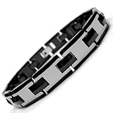 Two Tone Tungsten Carbide Bracelet 8.5