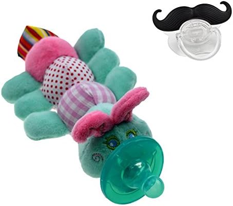 Tinabliss Infant Baby Pacifier Caterpilla with Free One Mustache Pacifier