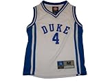 Duke Blue Devils #4 White Genuine Stuff Kid's Basketball Jersey