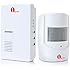 1byone Wireless Driveway Alert, Infrared Motion Sensor with 1 Plug in Receiver and 1 Sensor