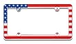 Cruiser Accessories USA Flag Chrome License Plate Frame