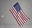 Valley Forge 2.5-Foot x 4-foot Polycotton Flag With 5-Foot Wood Pole & Adjustable Nylon Bracket