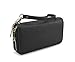 Hoxis Generous Double Zip-around Faux Texture Leather Organizer Wallet/ Office Lady Wristlet, Black